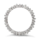 Sterling Silver Round & Princess Cut Eternity CZ Ring