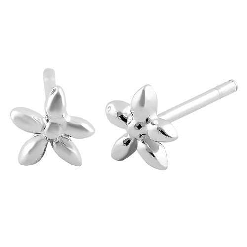 Sterling Silver Santan Flower Earrings