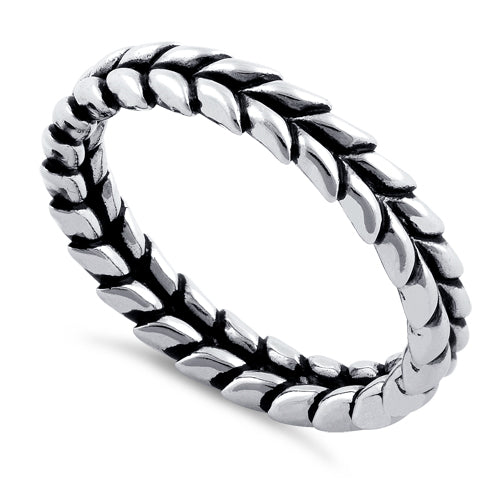 Sterling Silver Scales Eternity Ring