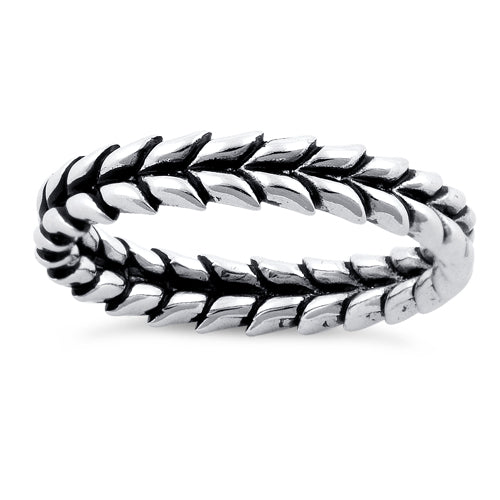 Sterling Silver Scales Eternity Ring