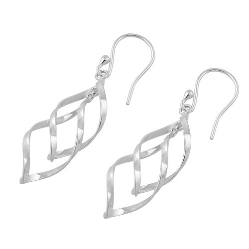 Sterling Silver Simple Dangle Hook Earrings