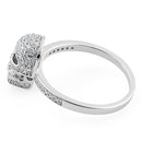 Sterling Silver Skull CZ Ring