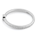 Sterling Silver Small Round Cut Blue Spinel CZ Ring