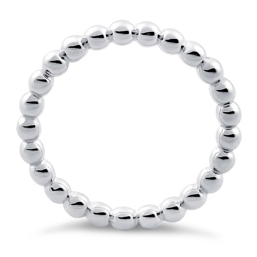 Sterling Silver Stackable Bead Ring