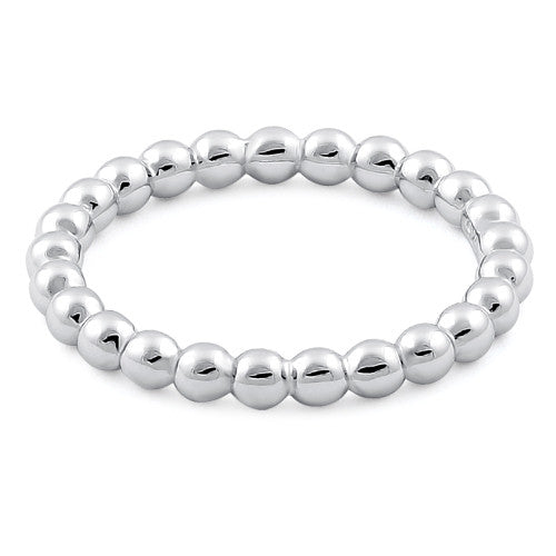 Sterling Silver Stackable Bead Ring