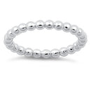Sterling Silver Stackable Bead Ring