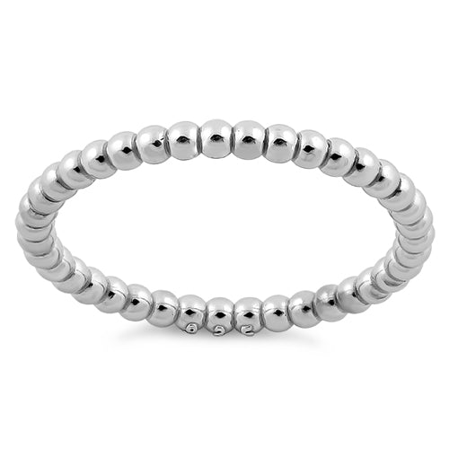 Sterling Silver Stackable Bead Ring