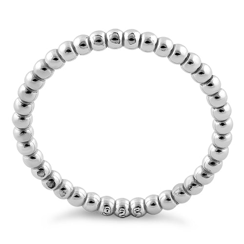 Sterling Silver Stackable Bead Ring