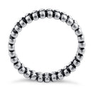 Sterling Silver Stackable Double Bead Eternity Ring