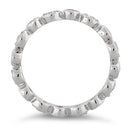 Sterling Silver Stackable Eternity Eye CZ Ring