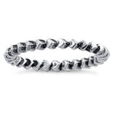 Sterling Silver Stackable Revolving Cube Eternity Ring