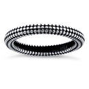 Sterling Silver Stackable Tiny Pebbles Eternity Ring