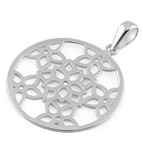 Sterling Silver Star Flower Pendant