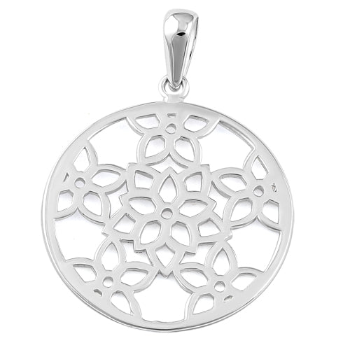 Sterling Silver Star Flower Pendant