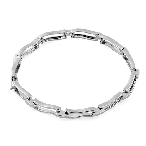 Sterling Silver Stylish Wave Bracelet