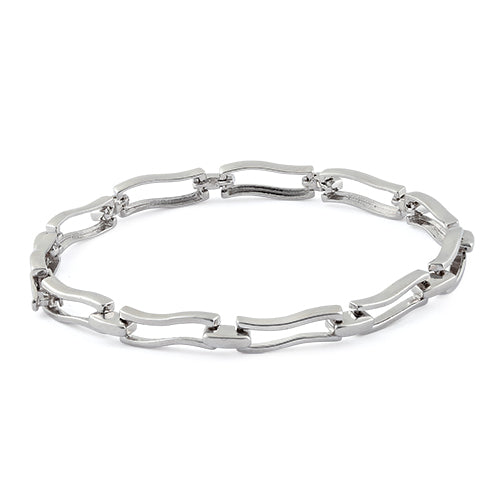 Sterling Silver Stylish Wave Bracelet