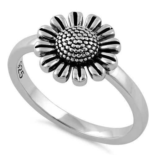 Sterling Silver Sun Flower Ring