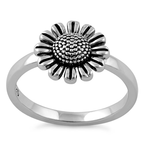 Sterling Silver Sun Flower Ring