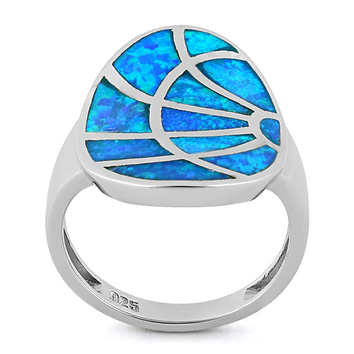 Sterling Silver Sunrise Lab Opal Ring