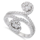 Sterling Silver Swirl CZ Ring