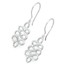 Sterling Silver Swirl Infinity Pattern Hook Earrings