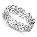 Sterling Silver Swirl Pattern Band Ring