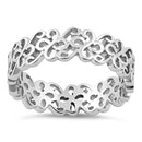 Sterling Silver Swirl Pattern Band Ring