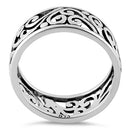 Sterling Silver Swirls Band Ring