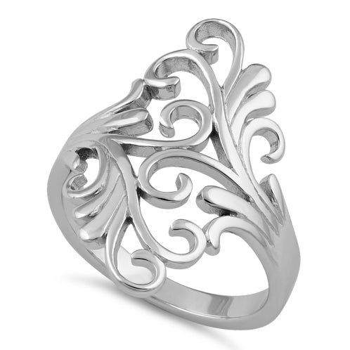 Sterling Silver Swirls Ring