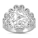 Sterling Silver Swirls Ring