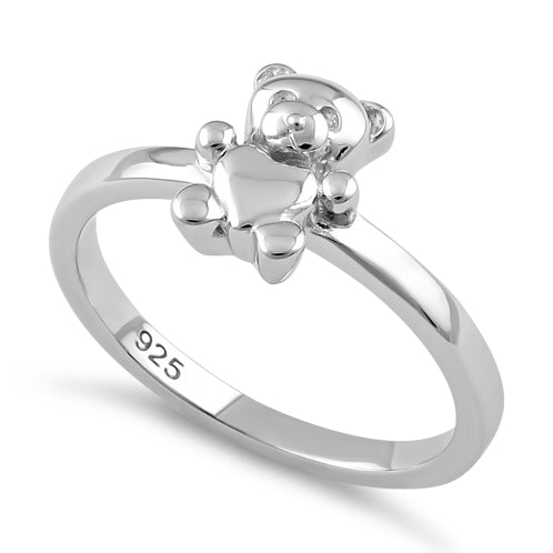 Sterling Silver Teddy Bear Ring