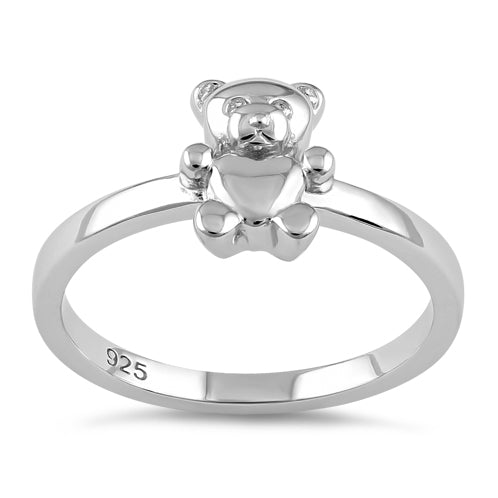 Sterling Silver Teddy Bear Ring