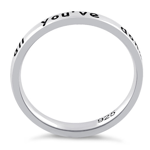 Sterling Silver "Thank you for all you've done!" Ring