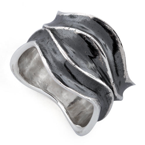 Sterling Silver Thick Wave Ring