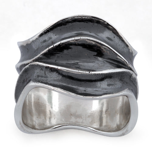 Sterling Silver Thick Wave Ring