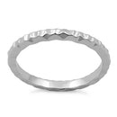 Sterling Silver Thin Hammered Ring