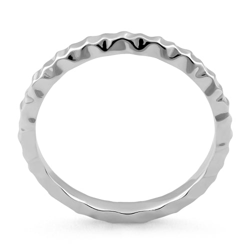 Sterling Silver Thin Hammered Ring