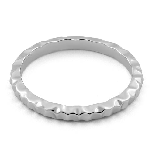 Sterling Silver Thin Hammered Ring