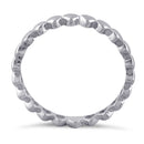 Sterling Silver Tiny Hearts Eternity Ring