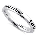 Sterling Silver "Together forever, never apart" Ring