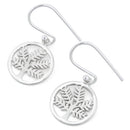 Sterling Silver Tree of Life Hook Earrings