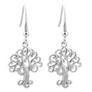Sterling Silver Tree of Life Hook Earrings