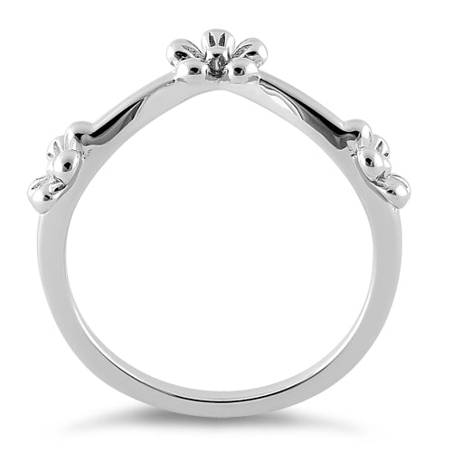 Sterling Silver Tri Flower Ring