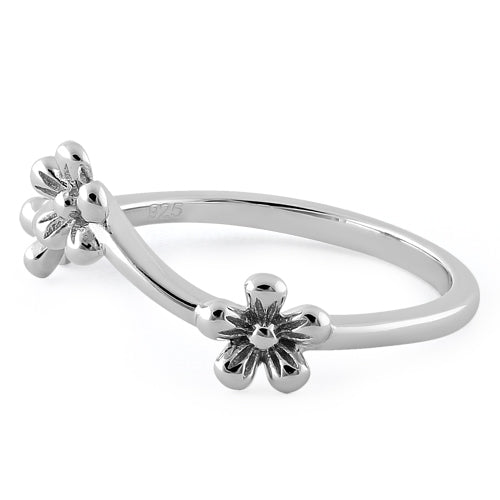 Sterling Silver Tri Flower Ring