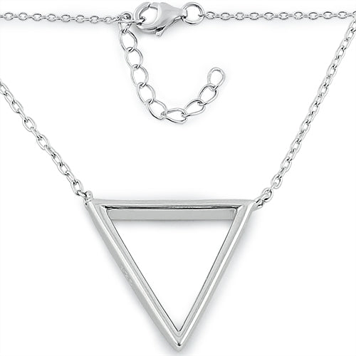 Sterling Silver Triangle Necklace