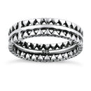 Sterling Silver Triangle Pattern Eternity Ring