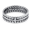 Sterling Silver Triangle Pattern Eternity Ring