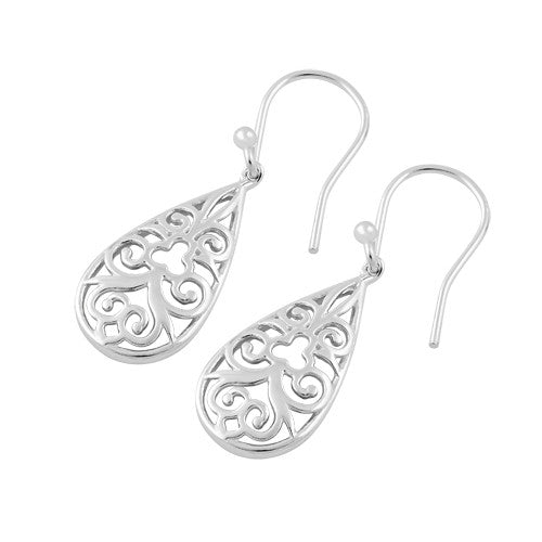 Sterling Silver Tribal Hook Earrings