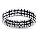 Sterling Silver Triple Bead Eternity Ring