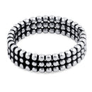 Sterling Silver Triple Bead Eternity Ring